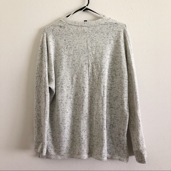 American Eagle Button Front Speckled Cardigan Gray - Picture 3 of 4